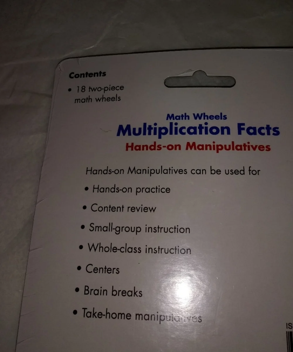 Carson Dellosa Math wheels multiplication